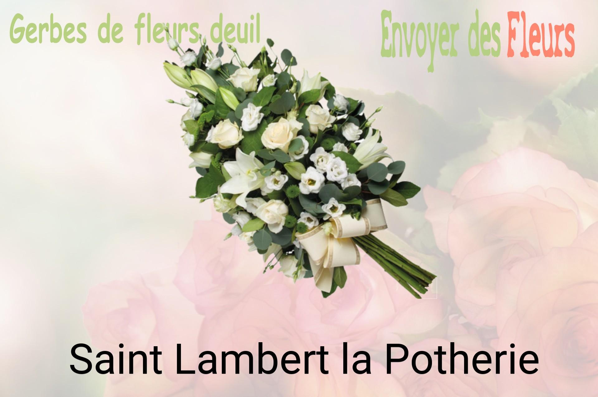 Gerbe de fleurs de deuil livrée à Saint-Lambert-la-Potherie